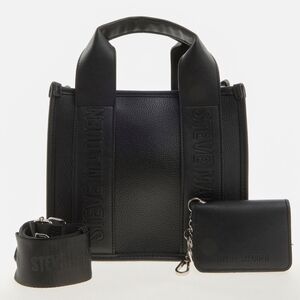 Steve Madden Elegant Black Tote Set
